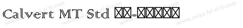 Calvert MT Std 粗体字体转换